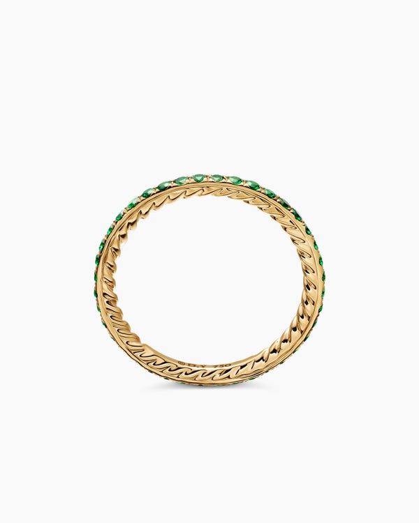 DY Eden Band Ring in 18K Yellow Gold with Pavé, 1.85mm