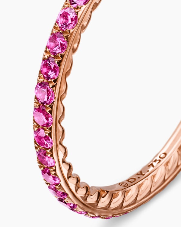 DY Eden Band Ring in 18K Rose Gold with Pavé, 1.85mm