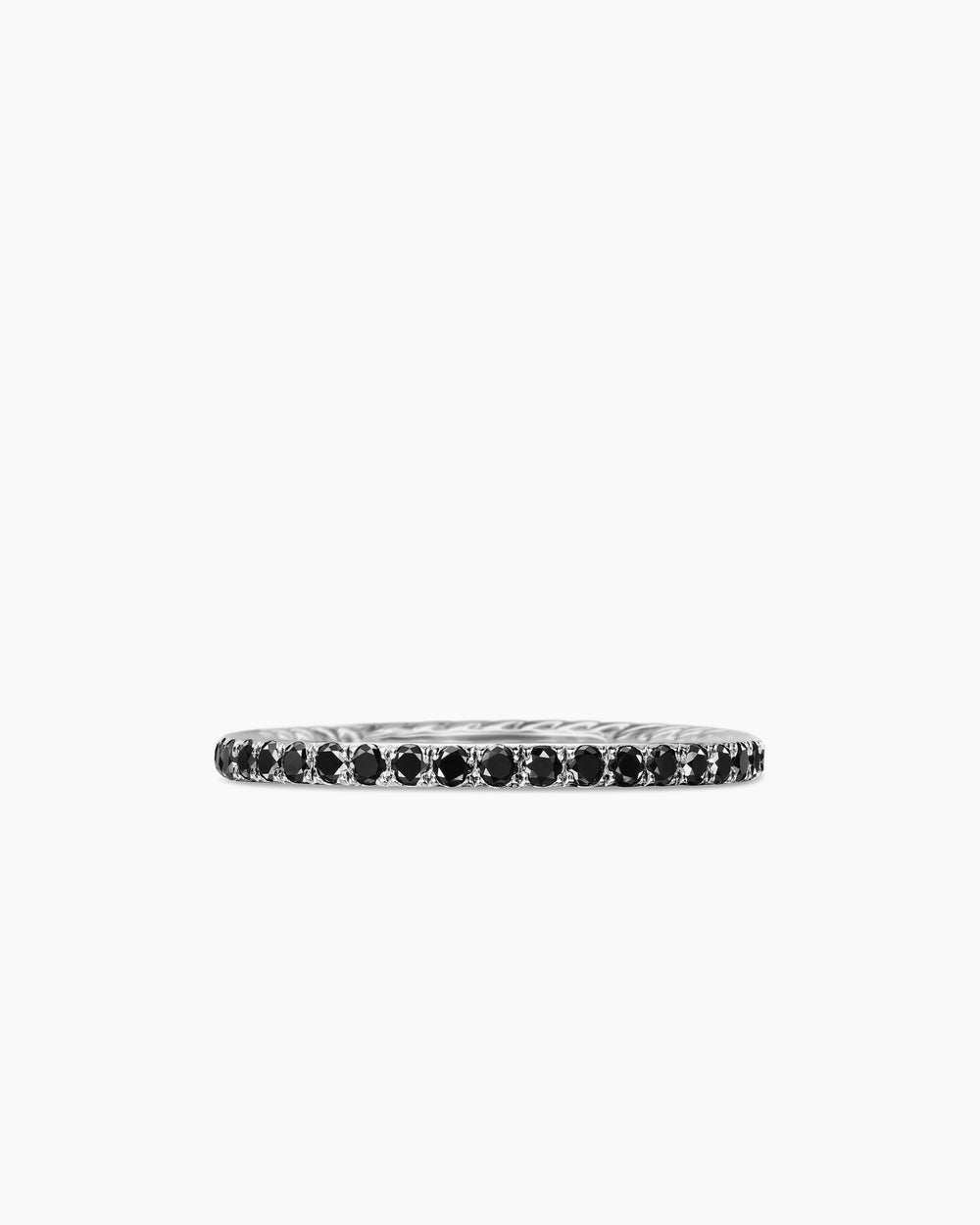 Anneau DY Eden en platine avec pavé, 1,85 mm pour femmes