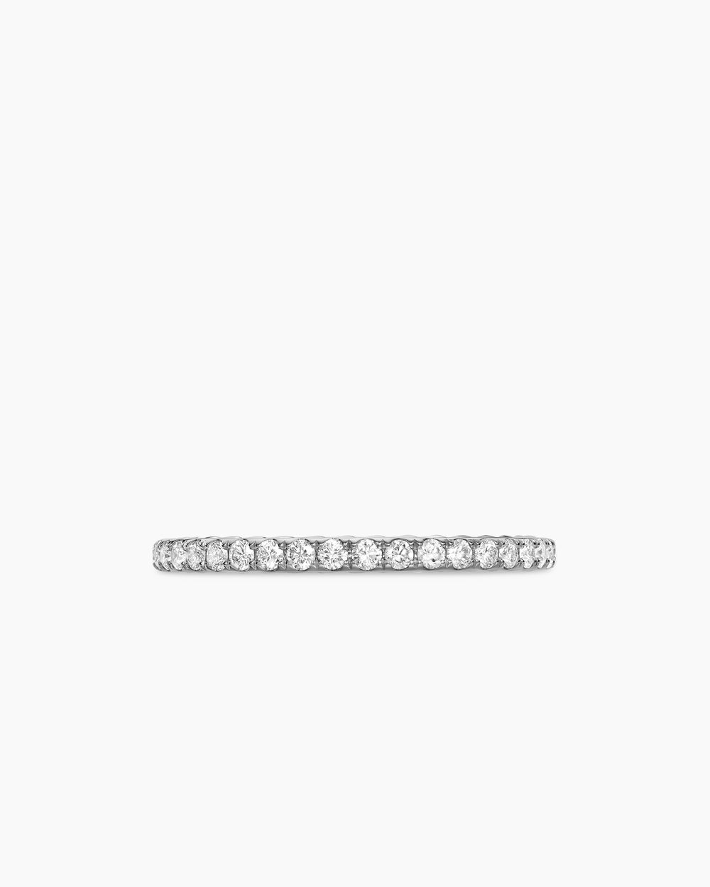 Womens DY Eden Band Ring in Platinum with Pavé, 1.85mm
