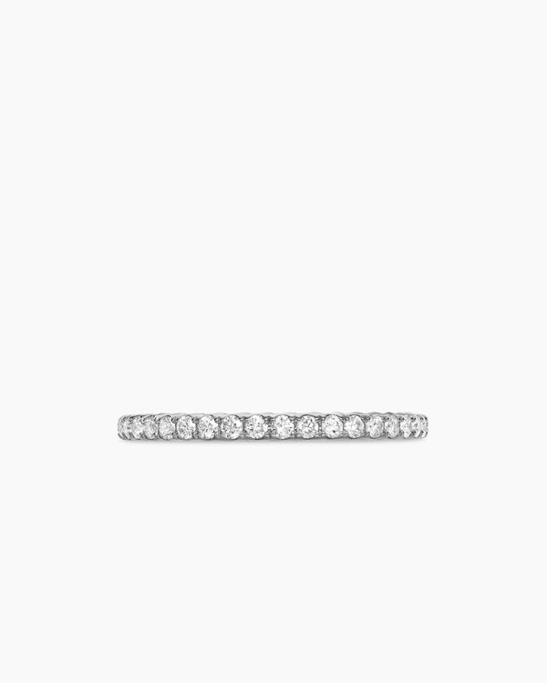 DY Eden Band Ring in Platinum with Pavé, 1.85mm