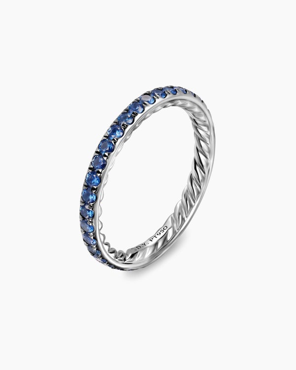 DY Eden Band Ring in Platinum with Diamonds, 2.2mm