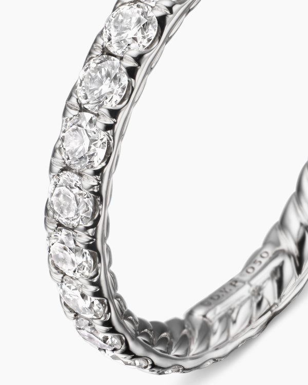 DY Eden Band Ring in Platinum with Diamonds, 2.8mm