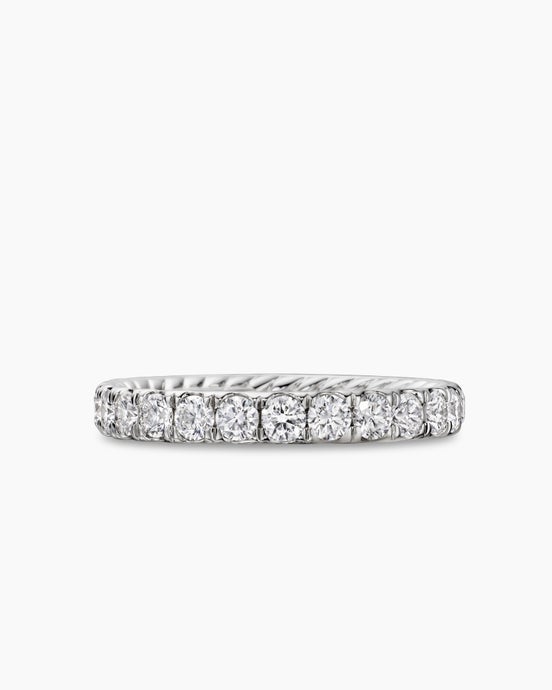 DY Eden Band Ring in Platinum with Diamonds, 2.8mm