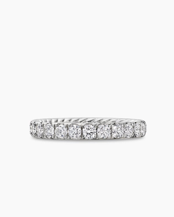 DY Eden Band Ring in Platinum with Diamonds, 2.8mm