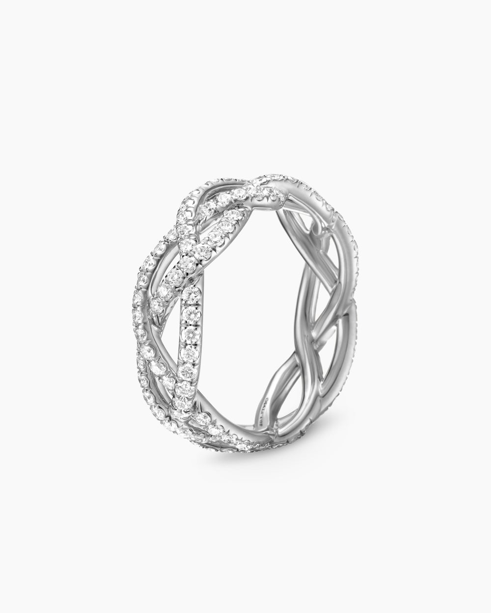 Anneau Wisteria® en platine avec diamants, 7,3 mm femmes