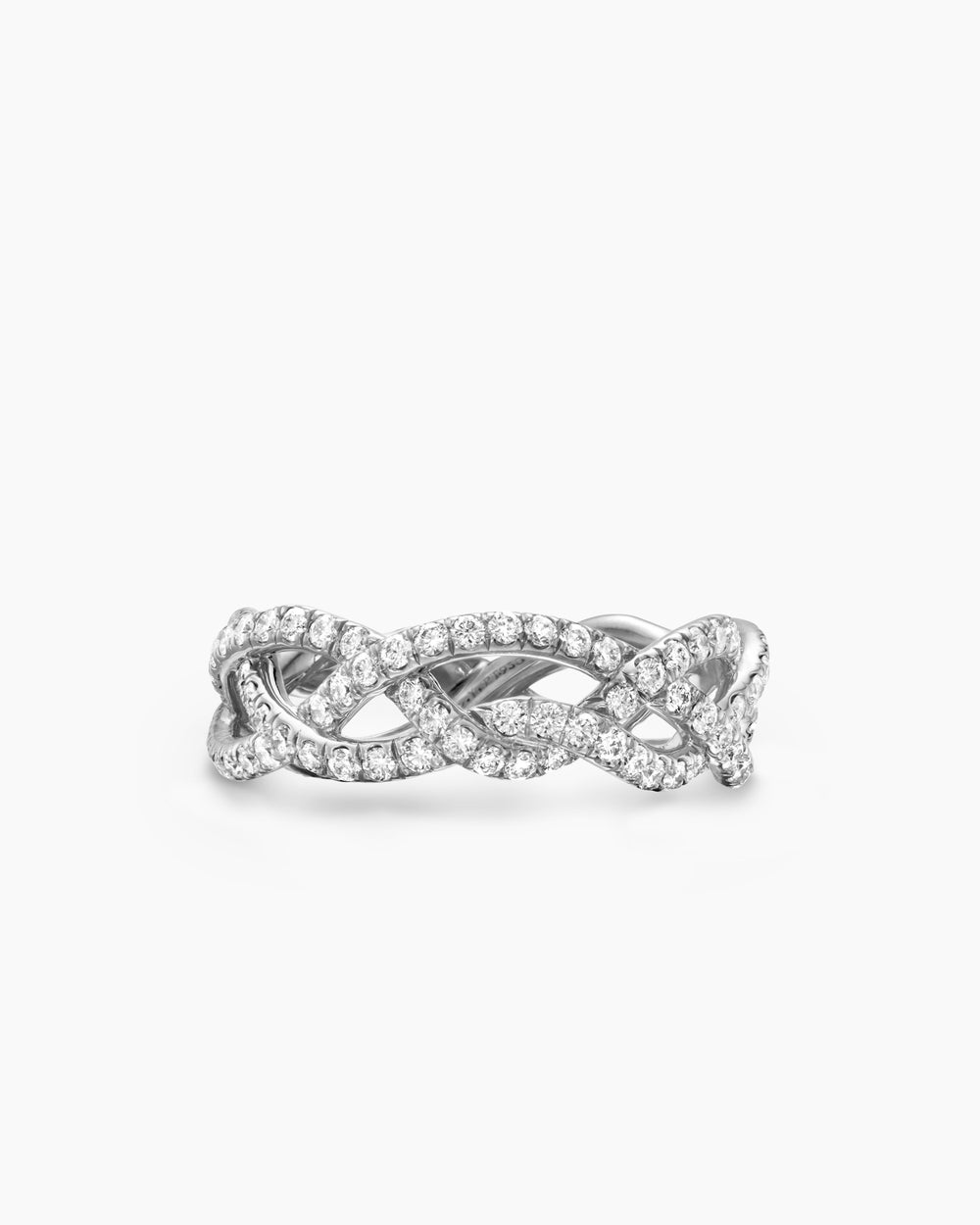 Anneau Wisteria® en platine avec diamants, 7,3 mm femmes