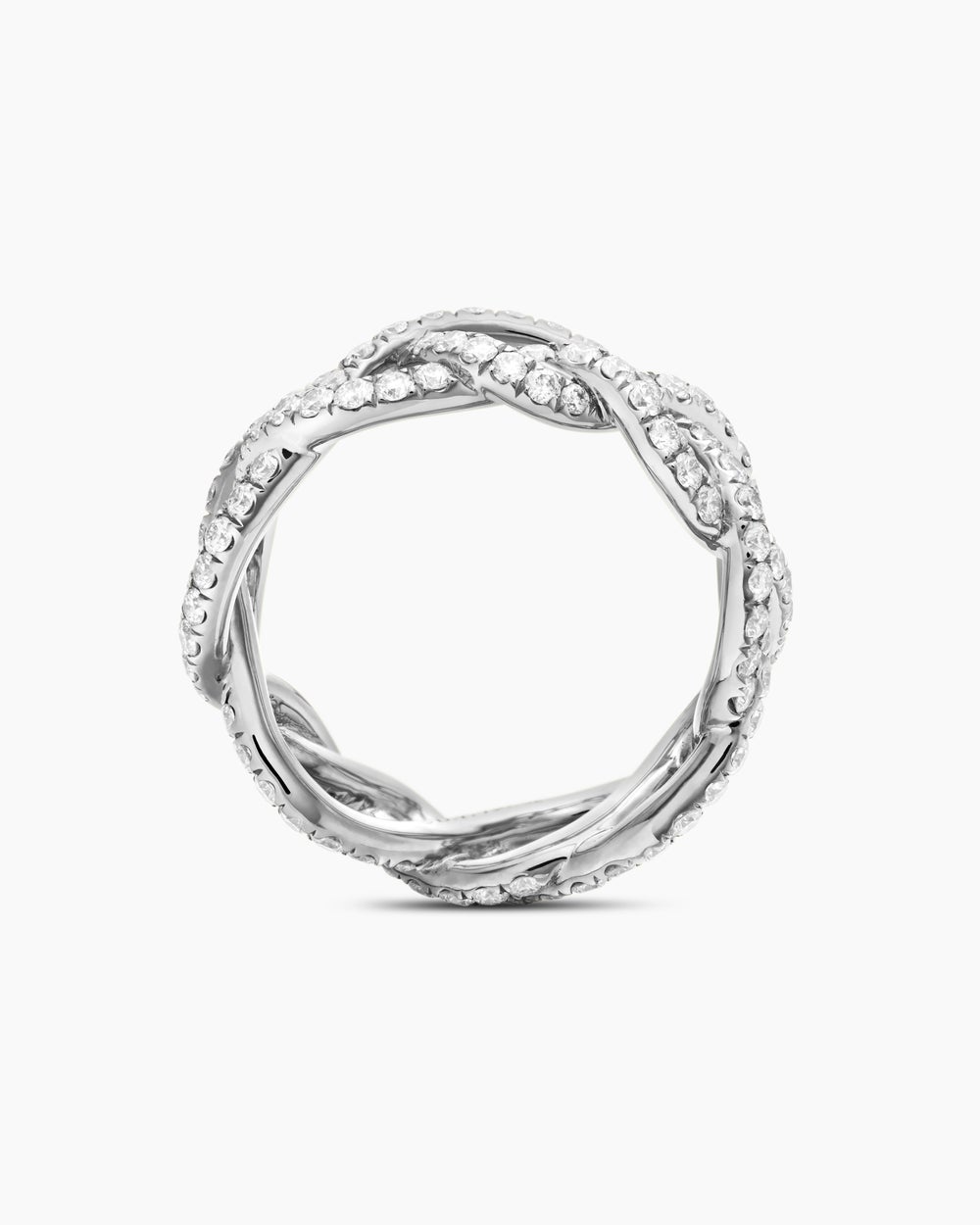 Anneau Wisteria® en platine avec diamants, 7,3 mm femmes