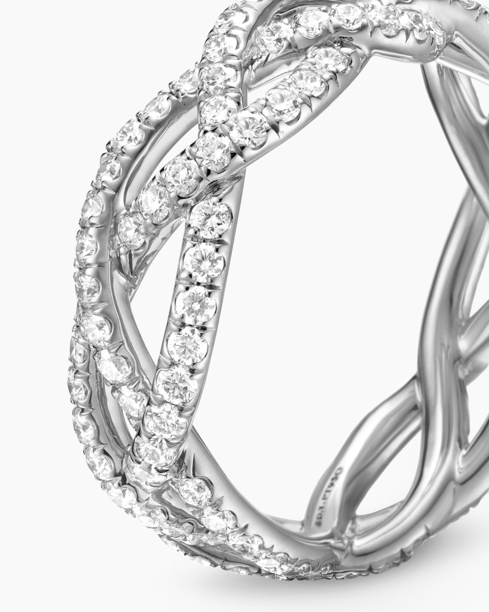 Anneau Wisteria® en platine avec diamants, 7,3 mm femmes