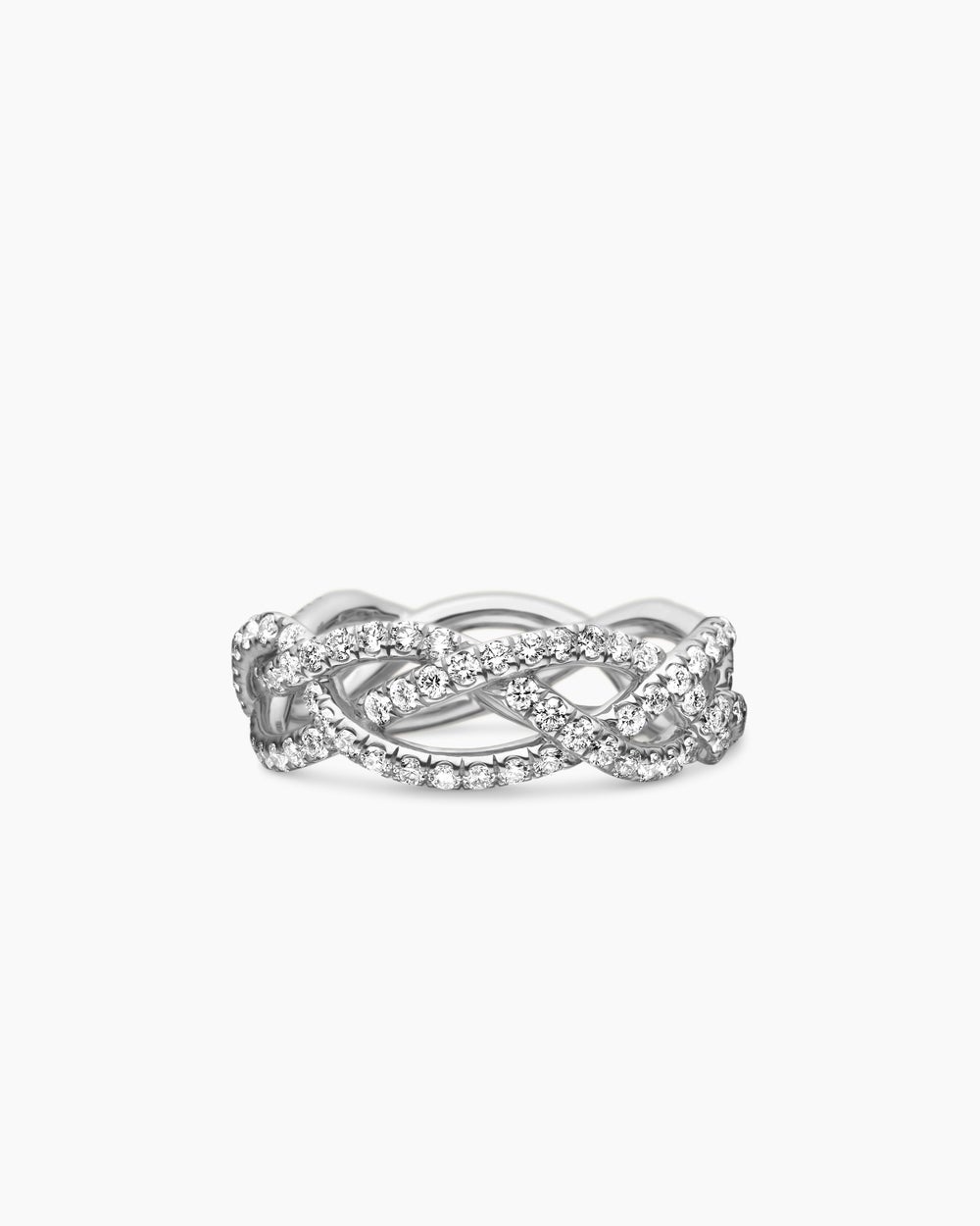 Anneau Wisteria® en platine avec diamants, 7,3 mm femmes