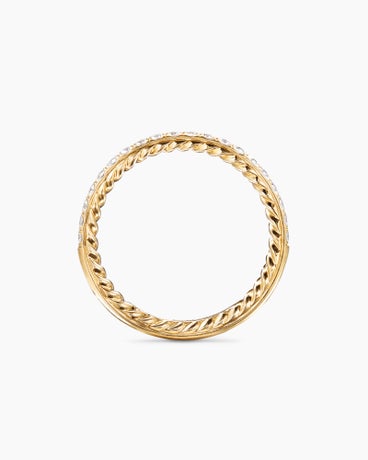 DY Eden Partway Band Ring in 18K Yellow Gold with Diamonds, 1.85mm