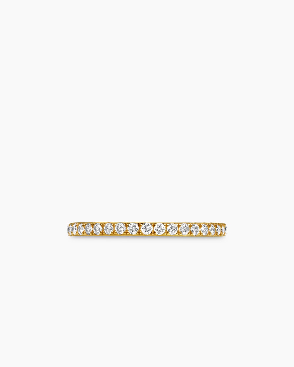 Anneau demi-serti DY Eden en or jaune 18 carats avec diamants, 1,85 mm femmes