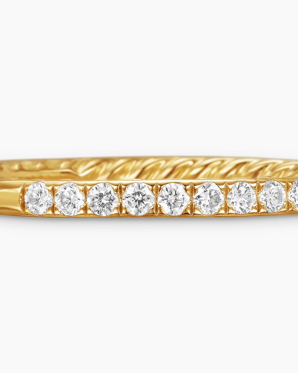 Anneau partiel DY Eden en or jaune 18 carats avec diamants, 1,85 mm