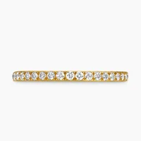 DY Eden Partway Band Ring in 18K Yellow Gold with Diamonds, 1.85mm