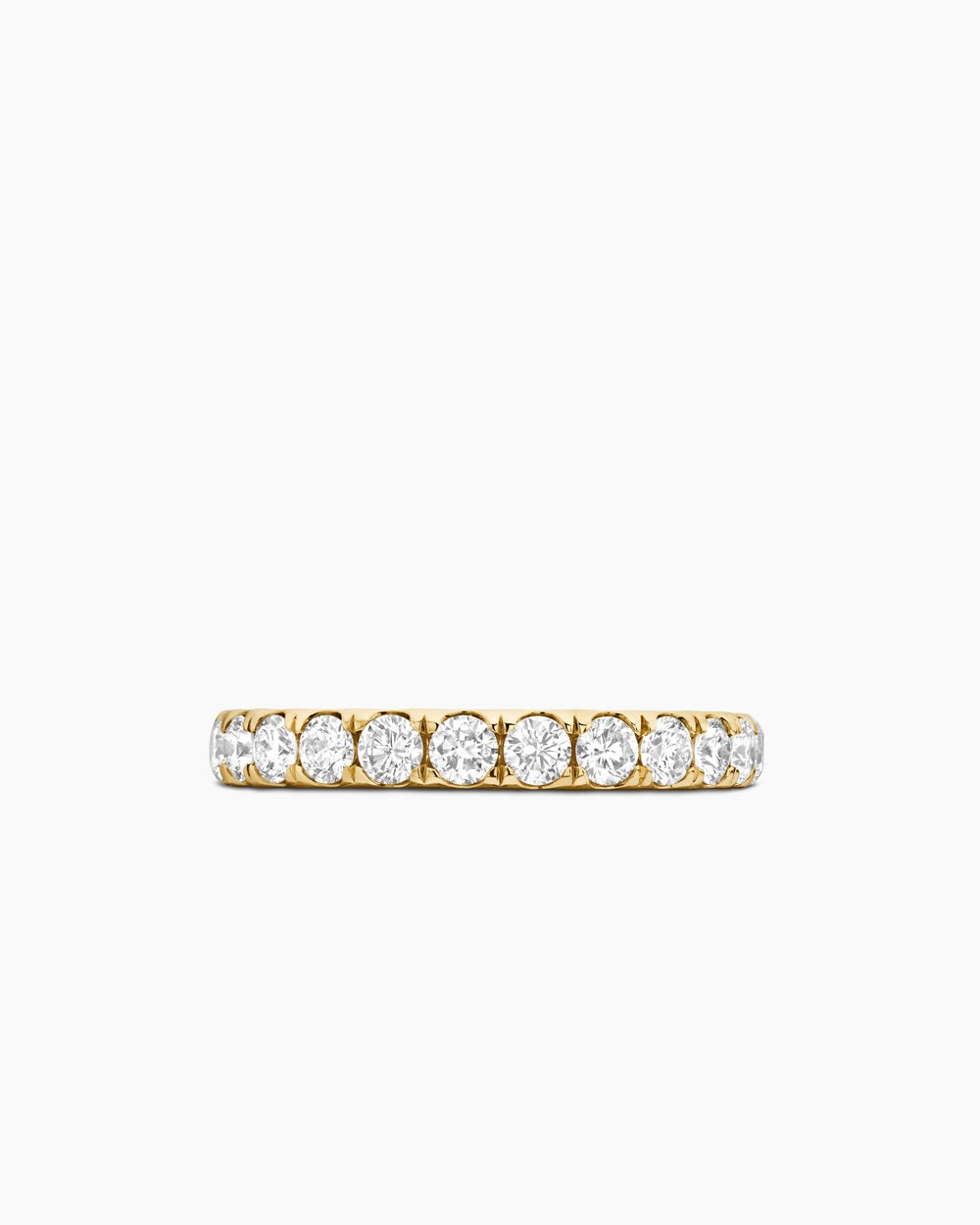 Anneau partiel DY Eden en or jaune 18 carats avec diamants, 2,8 mm femmes
