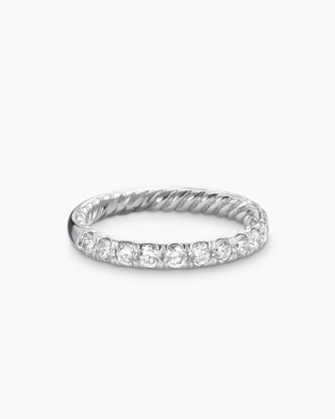DY Eden Partway Band Ring in Platinum with Diamonds, 2.8mm
