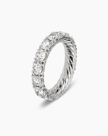 DY Eden Eternity Band Ring in Platinum with Diamonds, 3.9mm
