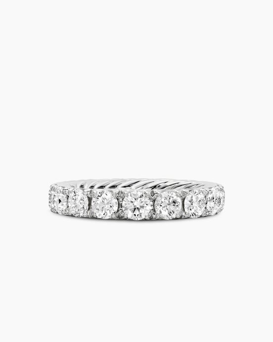 DY Eden Eternity Band Ring in Platinum with Diamonds, 3.9mm