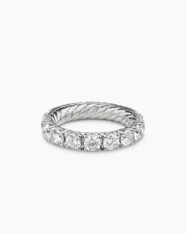 DY Eden Eternity Band Ring in Platinum with Diamonds, 3.9mm