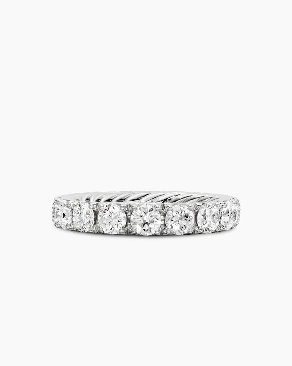 DY Eden Eternity Band Ring in Platinum with Diamonds, 3.9mm