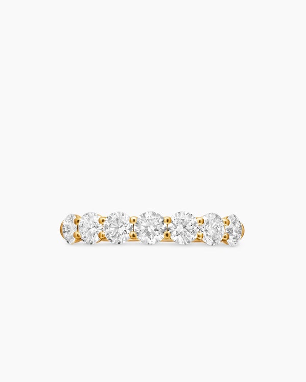 DY Eden Partway Band Ring in 18K Yellow Gold with Diamonds, 2.5mm