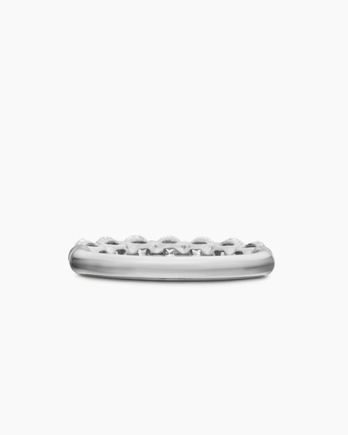 Womens DY Eden Partway Band Ring in Platinum with Diamonds, 2.5mm