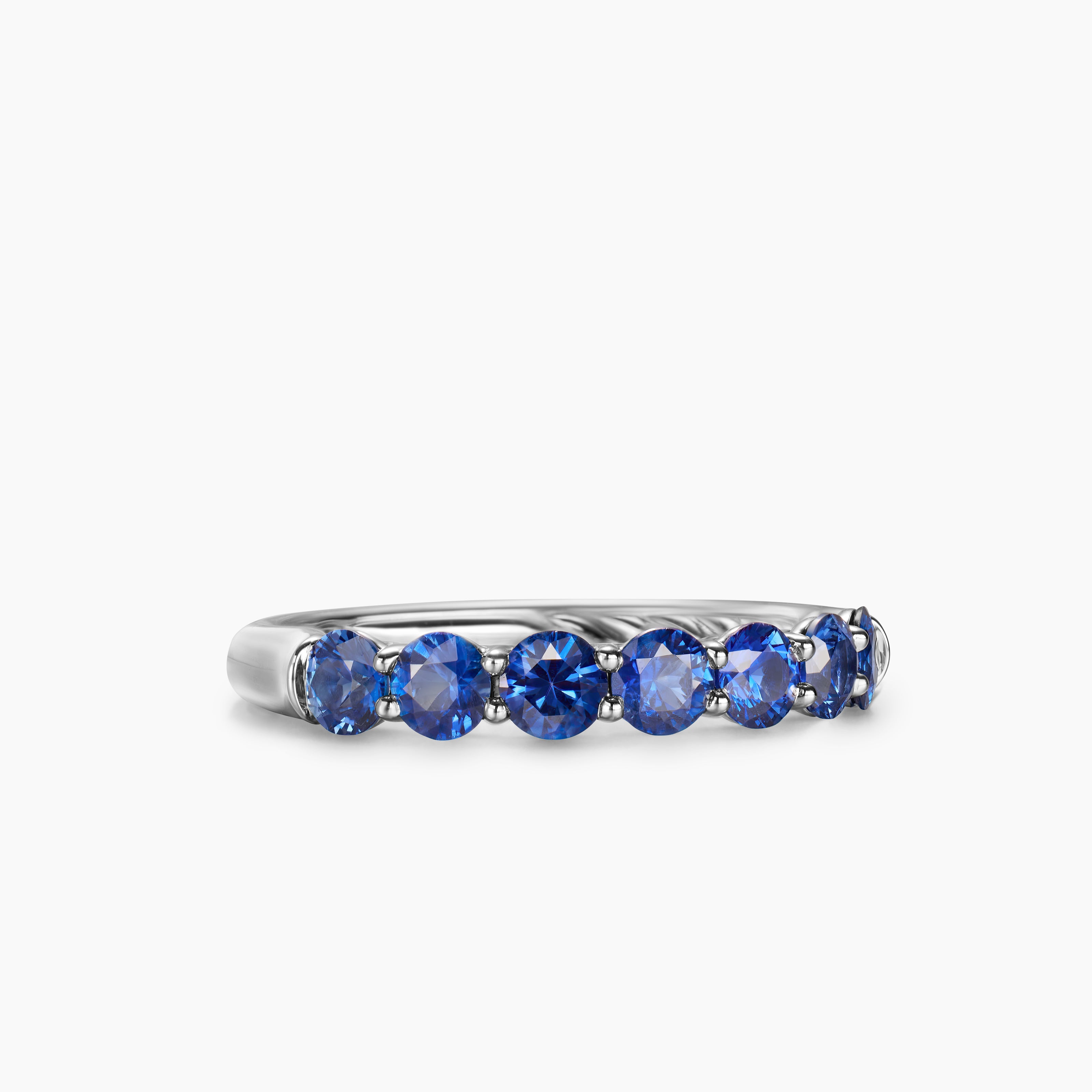 Womens DY Eden Partway Band Ring in Platinum, 3.4mm