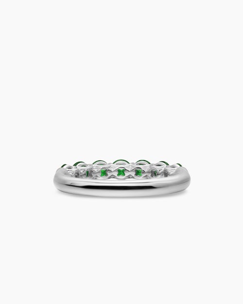 Womens DY Eden Partway Band Ring in Platinum, 3.4mm
