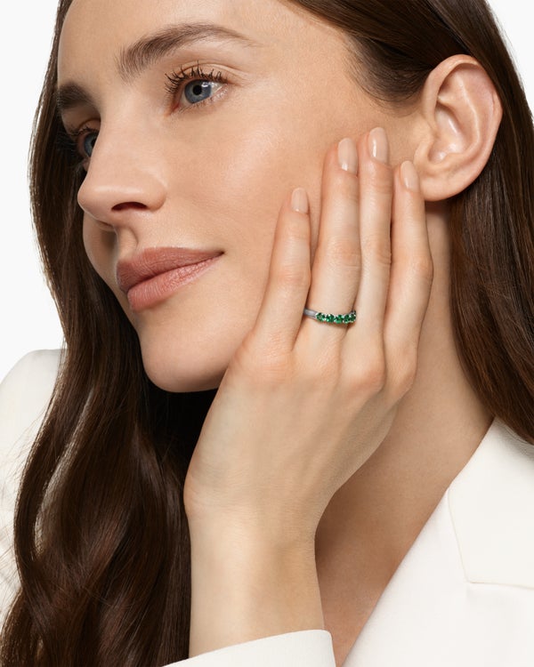 DY Eden Partway Band Ring in Platinum, 3.4mm