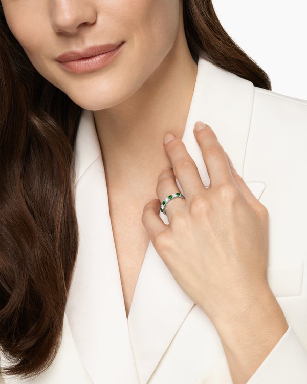 DY Eden Partway Band Ring in Platinum, 3.4mm