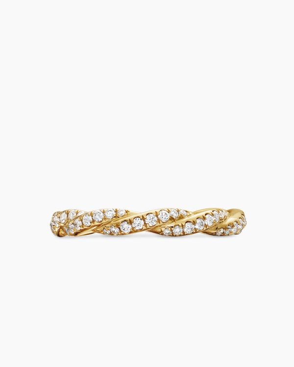 DY Wisteria® Band Ring in 18K Yellow Gold with Diamonds, 2.8mm
