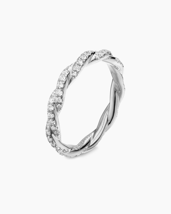 Wisteria® Band Ring in Platinum with Diamonds, 2.8mm