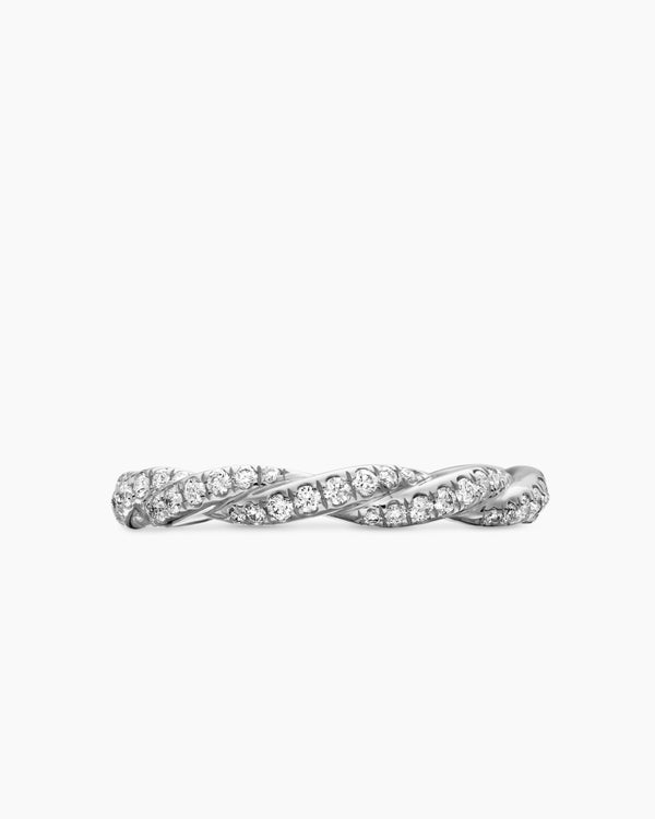 Wisteria® Band Ring in Platinum with Diamonds, 2.8mm