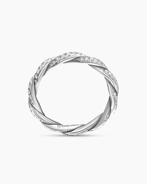 Womens Wisteria® Band Ring in Platinum with Diamonds, 2.8mm