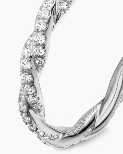 Womens Wisteria® Band Ring in Platinum with Diamonds, 2.8mm