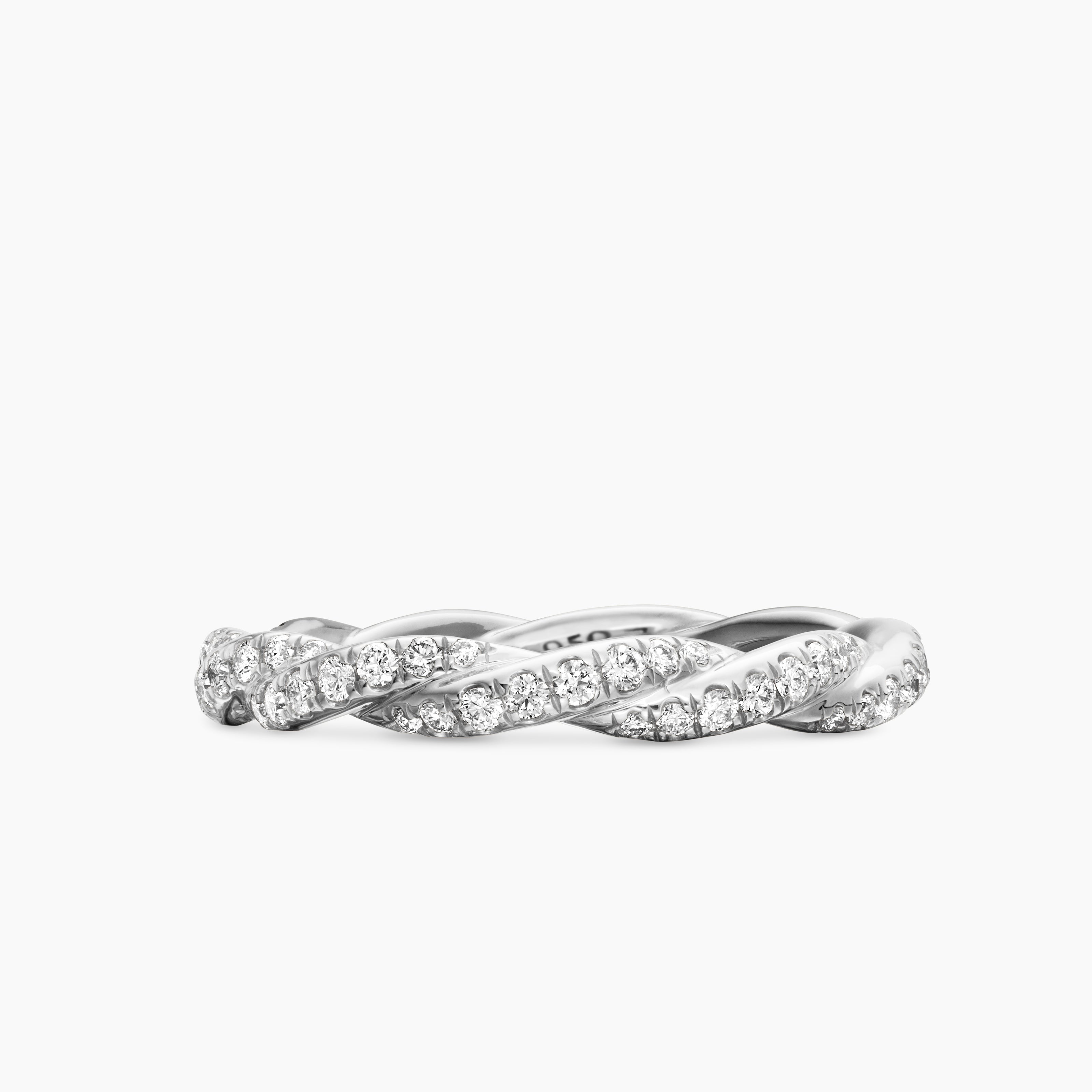 Womens Wisteria&reg; Band Ring in Platinum with Diamonds, 2.8mm
