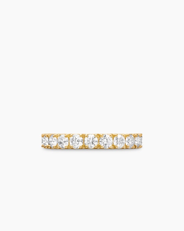 DY Eden Eternity Band Ring in 18K Yellow Gold with Diamonds, 3.2mm
