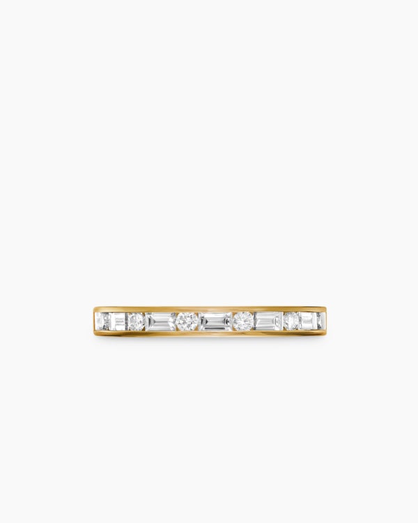 DY Eden Partway Alternating Diamond Band Ring in 18K Yellow Gold with Diamonds, 2.8mm
