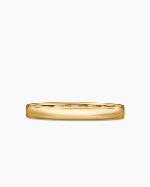 Womens DY Eden Partway Alternating Diamond Band Ring in 18K Yellow Gold with Diamonds, 2.8mm