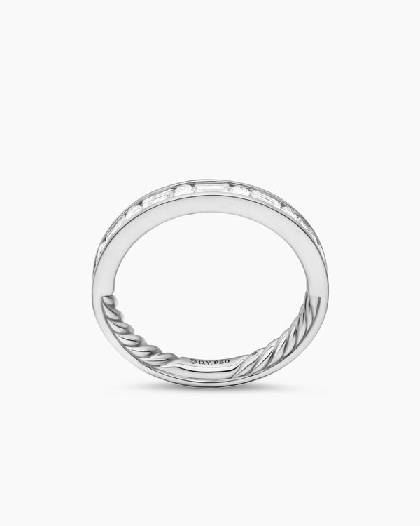 DY Eden Partway Alternating Diamond Band Ring in Platinum, 2.8mm
