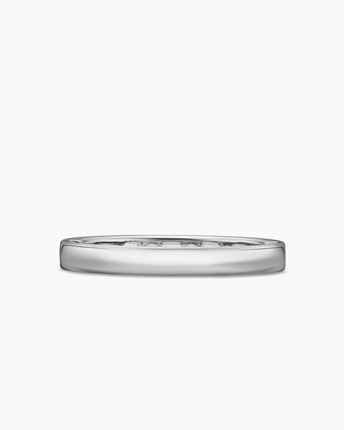 Womens DY Eden Partway Alternating Diamond Band Ring in Platinum, 2.8mm