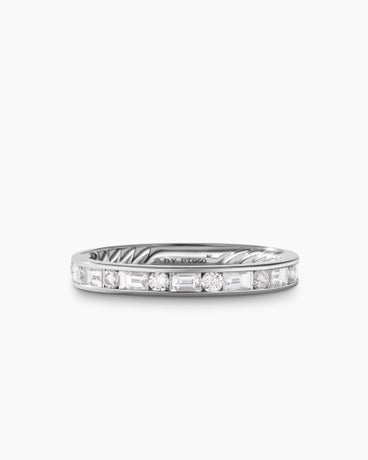 DY Eden Partway Alternating Diamond Band Ring in Platinum with Diamonds, 2.8mm
