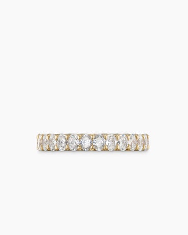 DY Eden Oval Diamond Eternity Band Ring in 18K Yellow Gold, 3.5mm