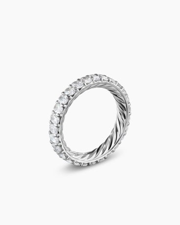 DY Eden Eternity Band Ring in Platinum with Oval Diamonds, 3.5mm