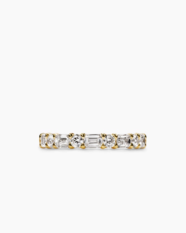 DY Infinity Alternating Diamond Band Ring in 18K Yellow Gold, 3.3mm