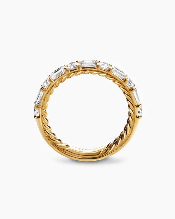 DY Infinity Alternating Diamond Band Ring in 18K Yellow Gold, 3.3mm