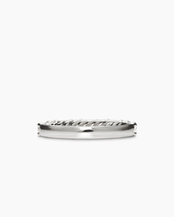 DY Infinity Alternating Band Ring in Platinum with Diamonds, 3.3mm
