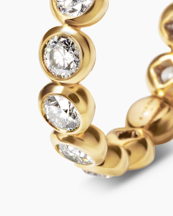 DY Infinity Band Ring in 18K Yellow Gold with Round Diamonds, 4.8mm