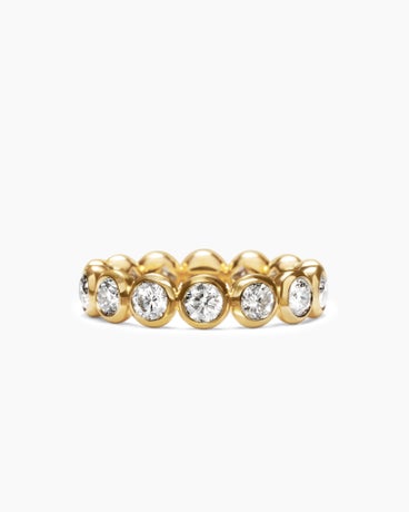 DY Infinity Band Ring in 18K Yellow Gold with Round Diamonds, 4.8mm