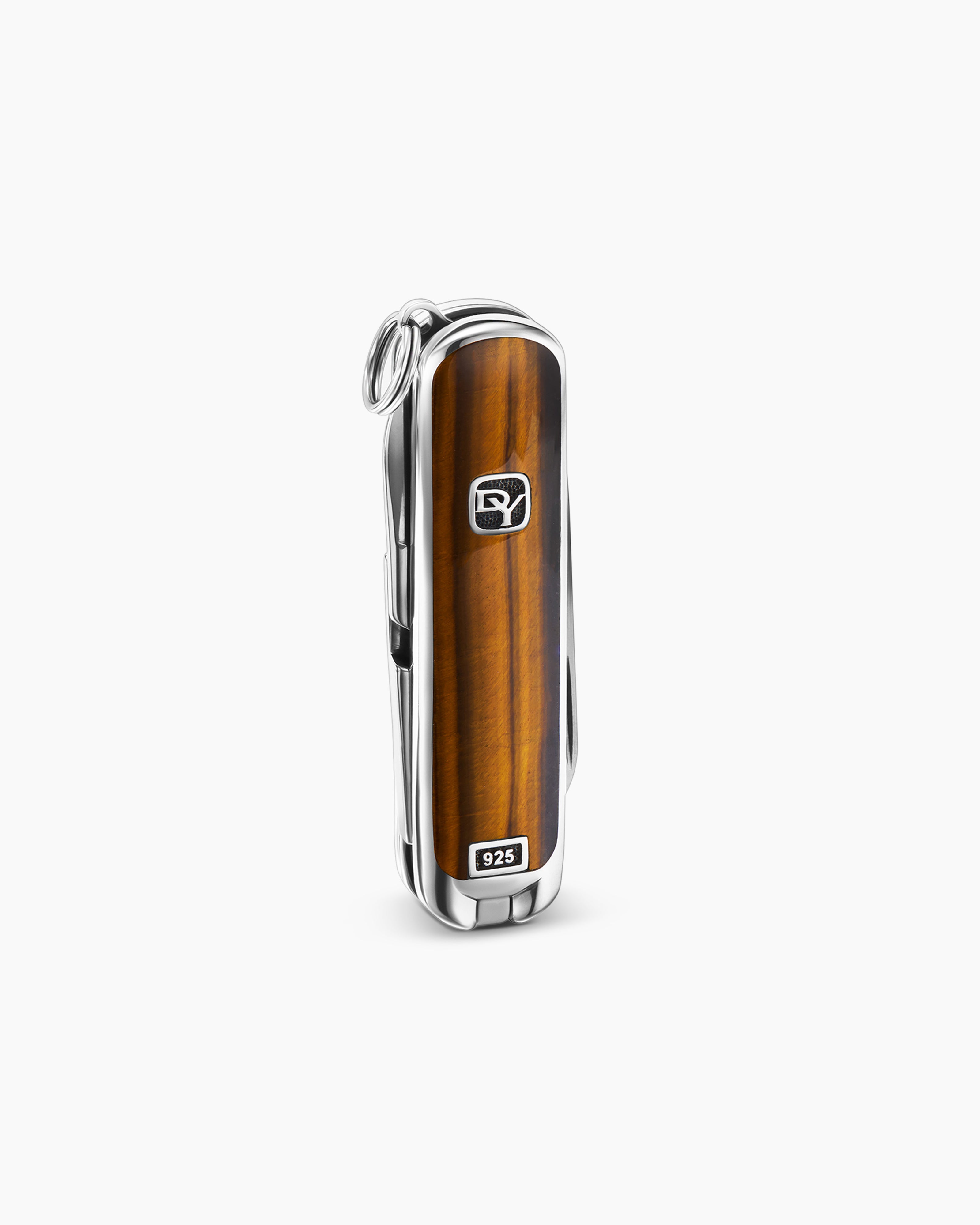 Streamline&reg; Inlay Swiss Army&reg; Knife in Sterling Silver with Tiger&rsquo;s Eye